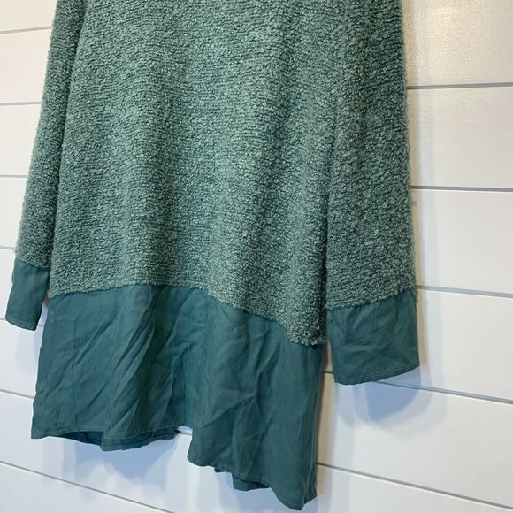SOFT SURROUNDINGS Lg Cardigan Green Viscose Wool - Picture 6 of 10
